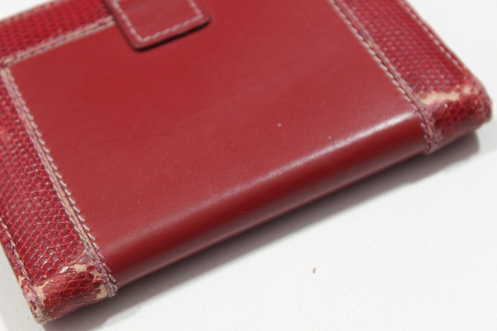 Lancel 90s Distressed Leather Wallet Embrace Vintage Chic with Timeless Style - Image 5