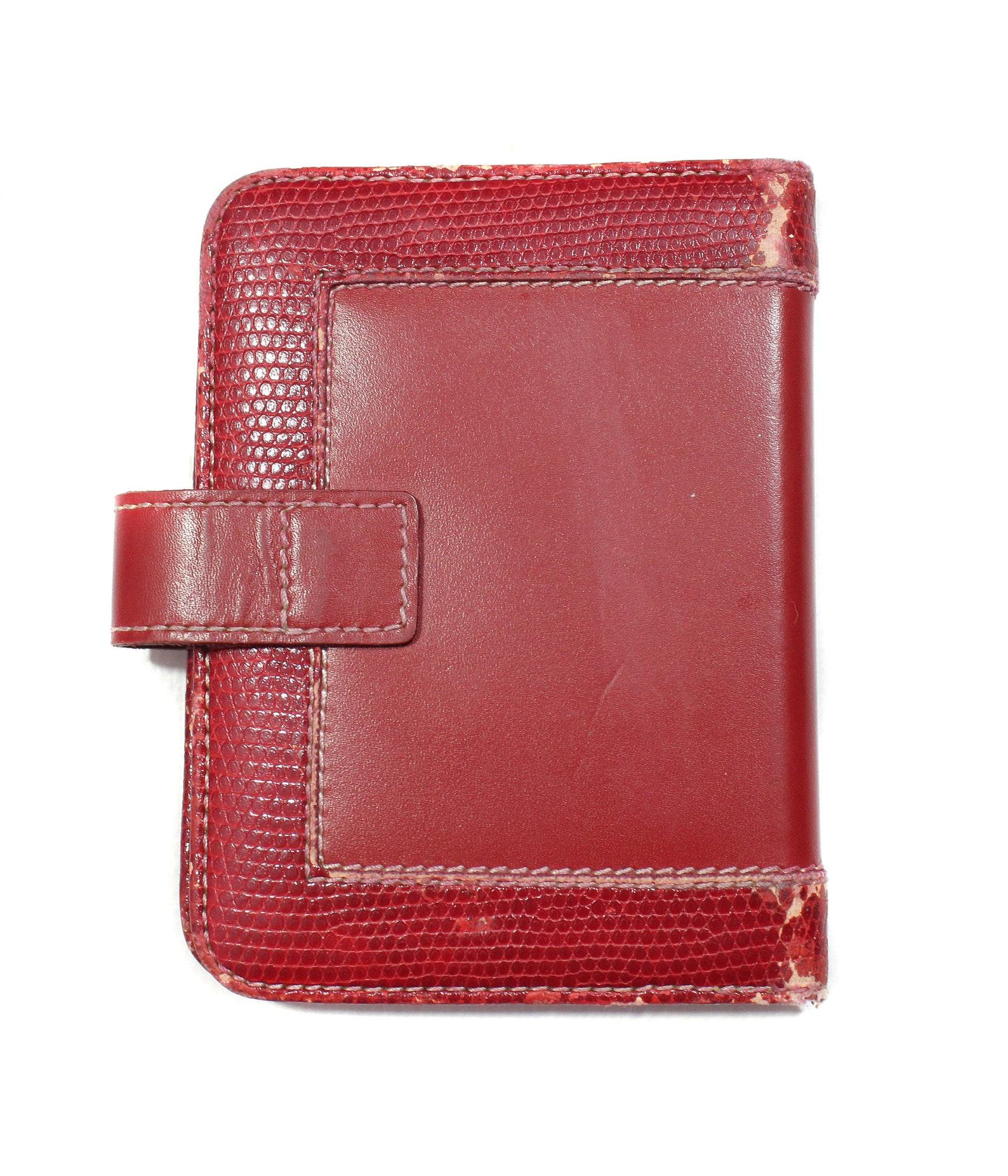 Lancel 90s Distressed Leather Wallet Embrace Vintage Chic with Timeless Style - Image 2