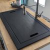 Large Black Hardwood Sink Cover Cutting Board – Modern Kitchen Decor & Present
