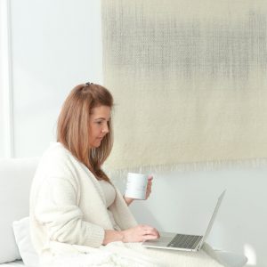 Large Boho Wool Wall Hanging – Dip Dyed Yarn Tapestry Art – Woven Textile Decor