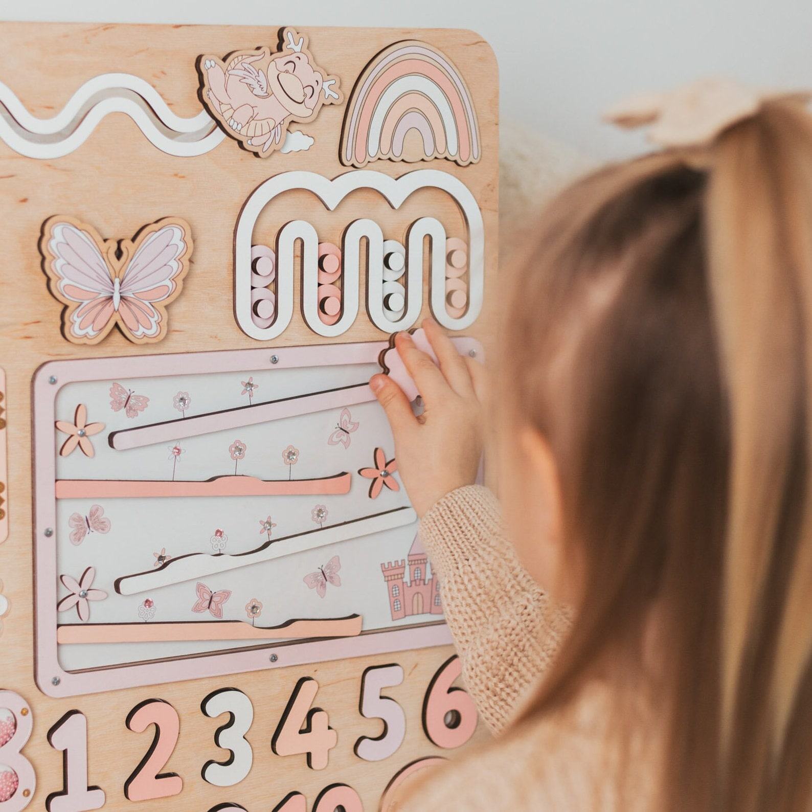 Large Busy Board for Toddlers – Sensory Activity Board | First Birthday Present & Travel Toy