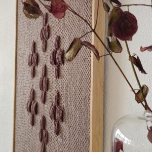 Large Handwoven Wool Tapestry Wall Hanging – Japandi Boho Art – Brown Wabi Sabi Decor