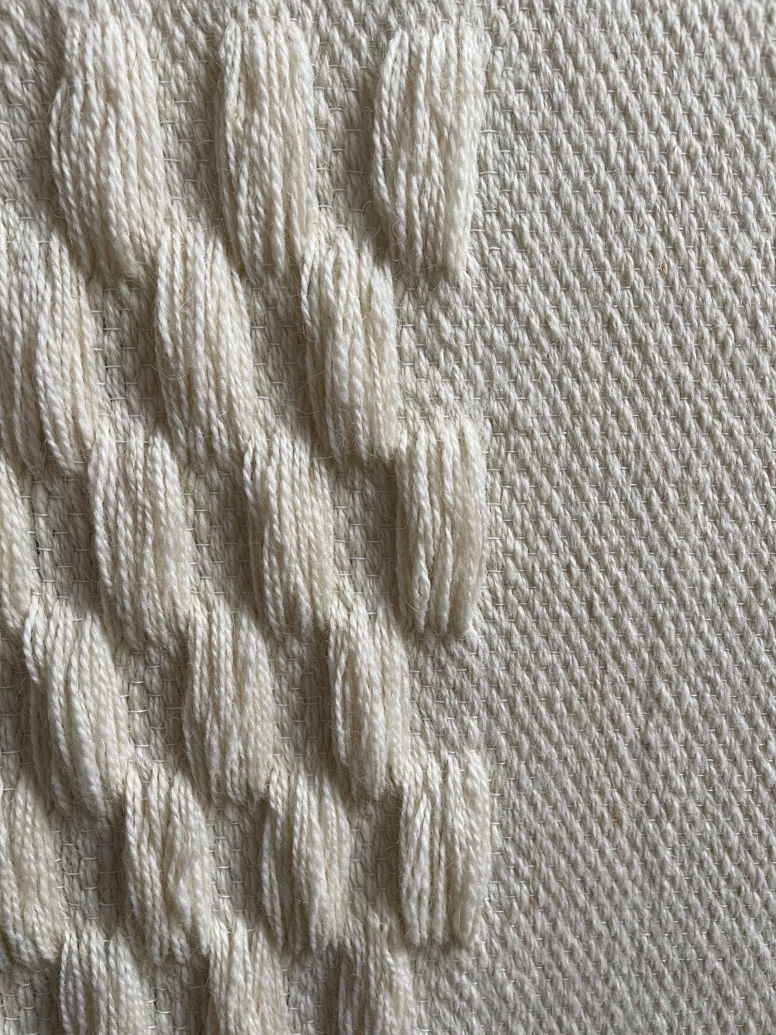 Large Neutral Tapestry Wall Hanging – Woven Wool Art – Minimalist Home Decor