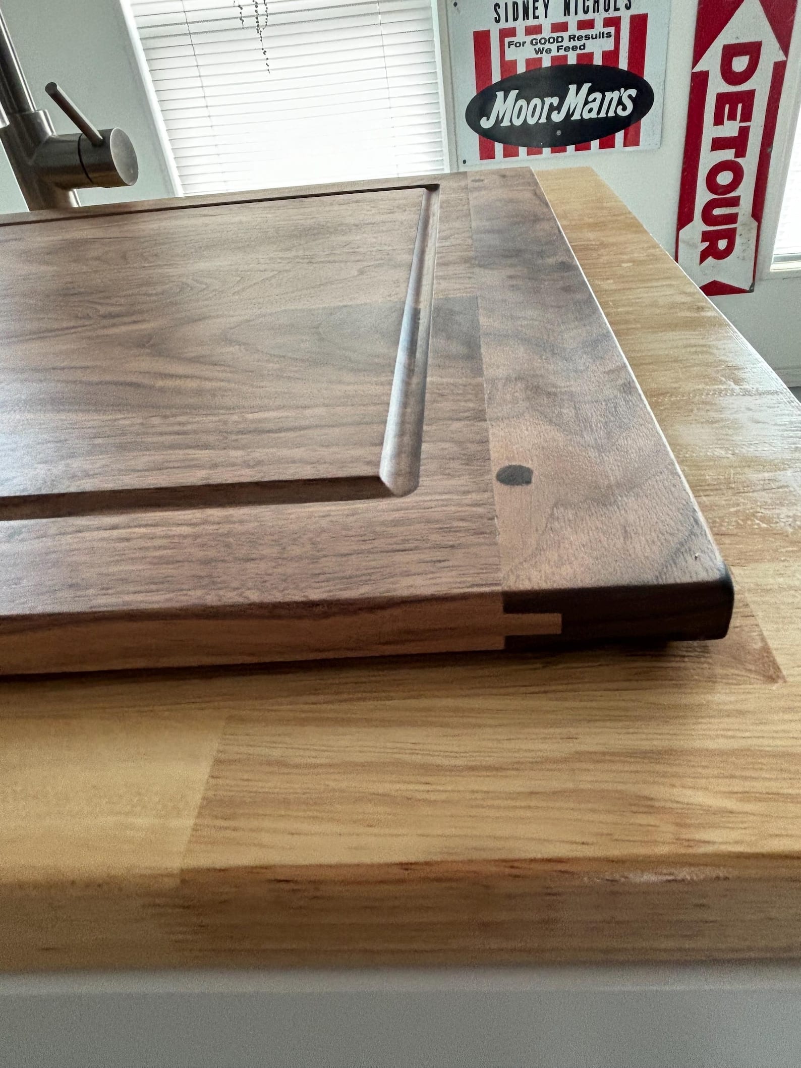 Large Walnut Sink Cover Cutting Board – Black Walnut, - Image 5