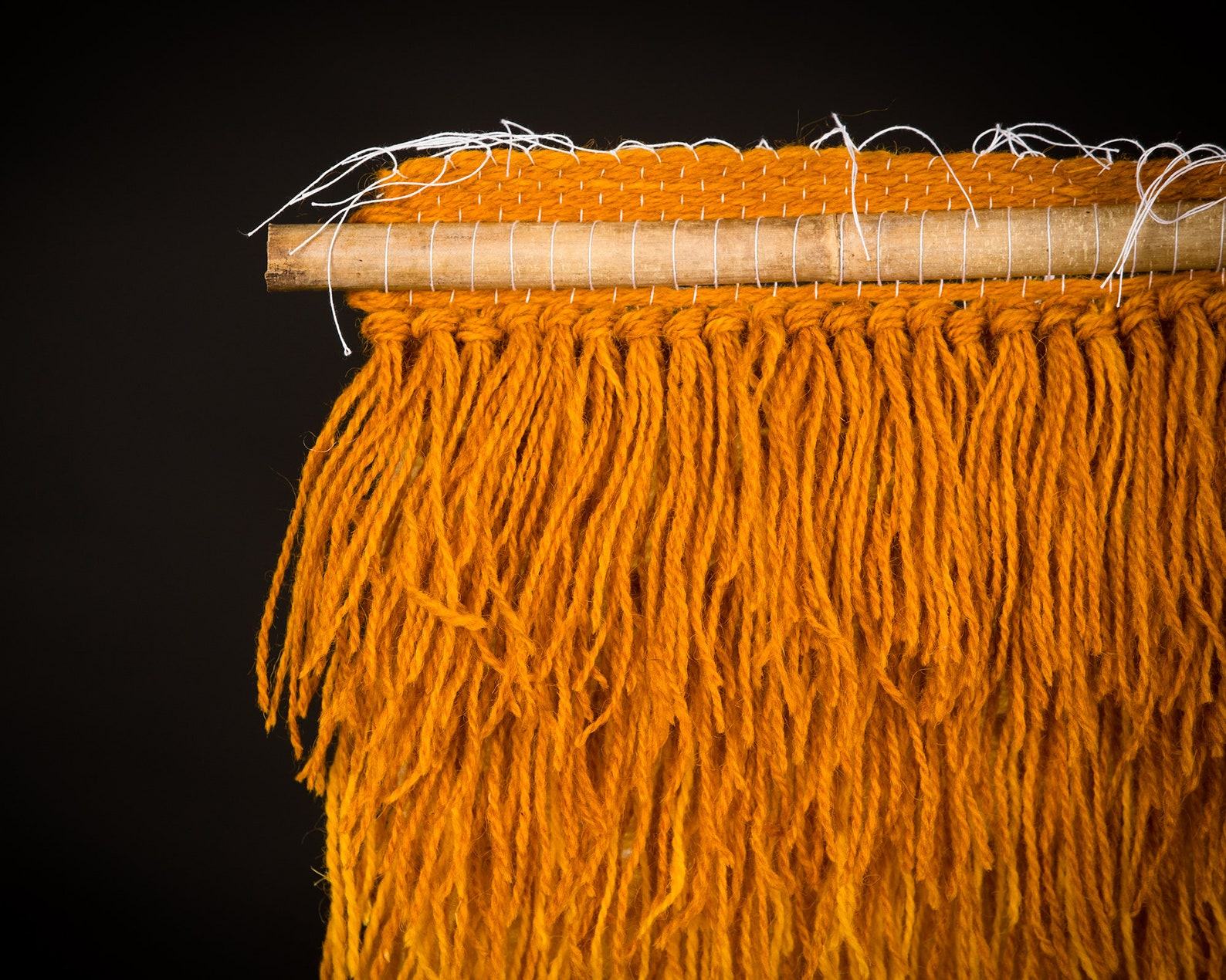 Large Woven Wall Hanging – Natural Wool Tapestry Art | Boho Decor & Wandteppich