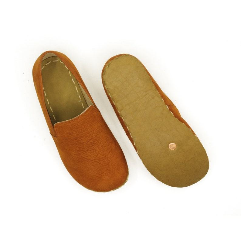 Leatherful Earth Shoes  Orange Nubuck, Organic Leather Comfort & Style