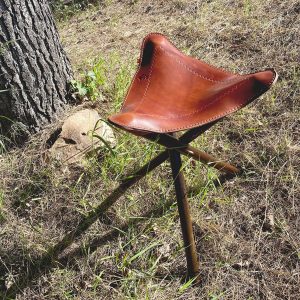 LEGS NOT INCLUDED! Premium Leather Camp Stool for Bushcraft Adventures