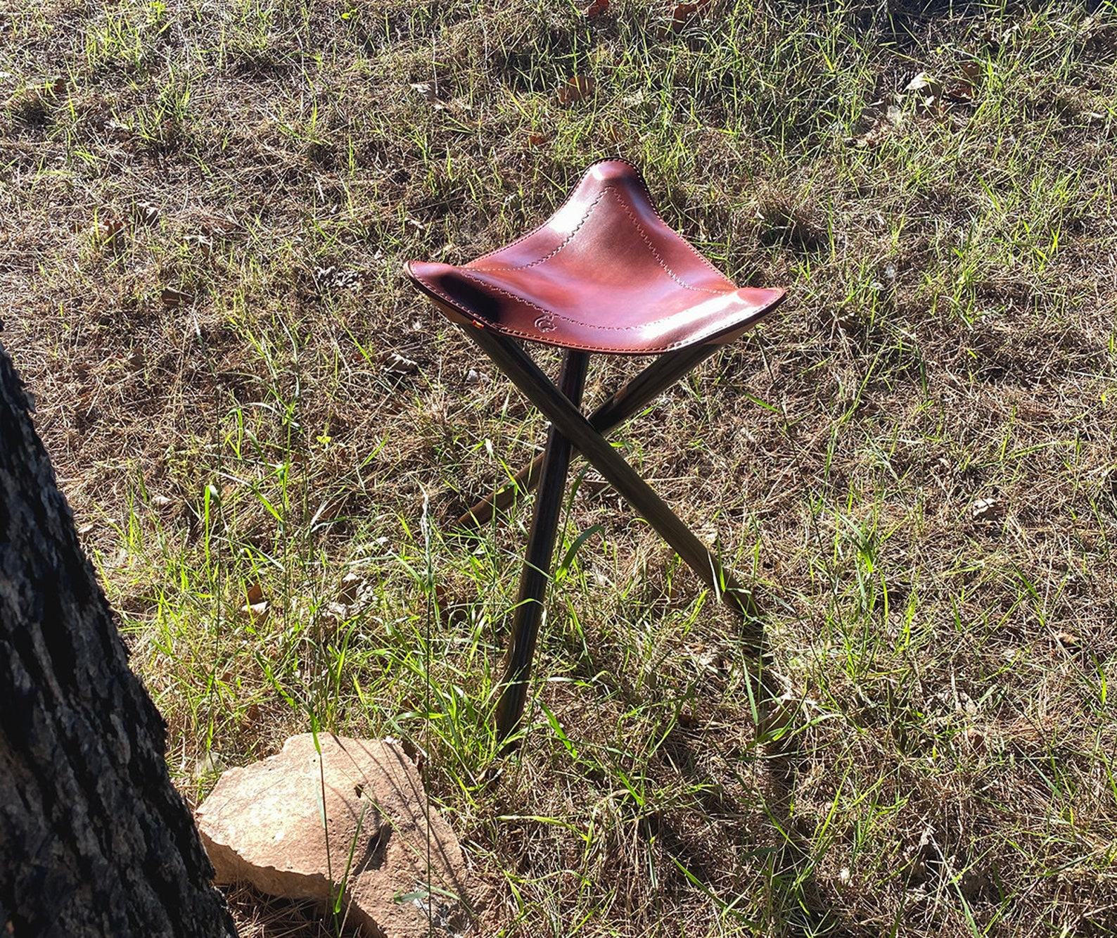 LEGS NOT INCLUDED! Premium Leather Camp Stool for Bushcraft Adventures - Image 5