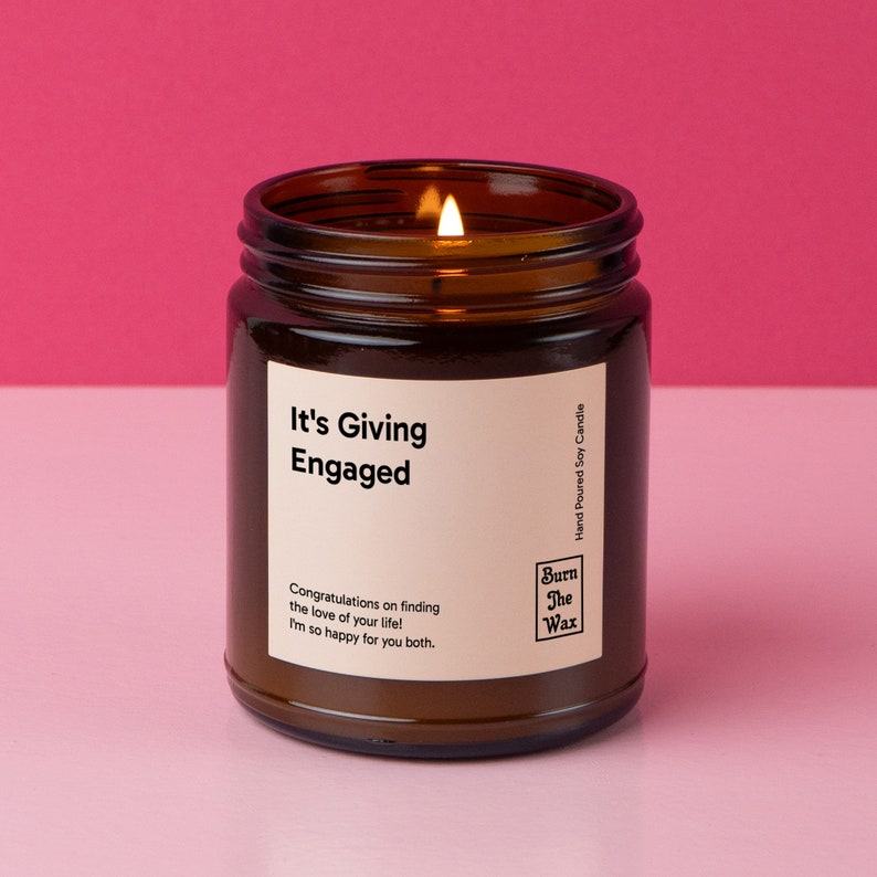 Light Up Your Love The ‘It’s Giving Engaged’ Soy Candle for Unforgettable Engagements