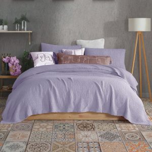 Lilac Dream Pure Cotton Gauze Throw for Cozy Comfort