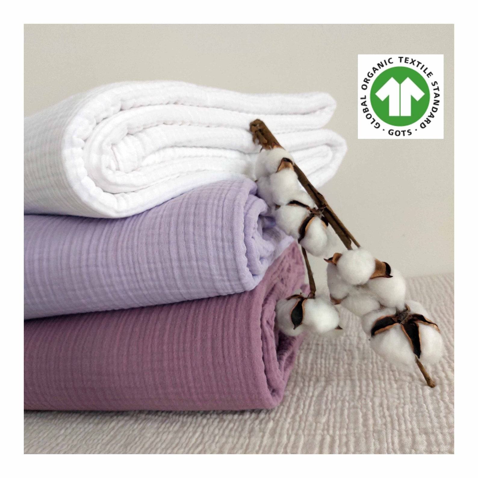 Lilac Dream Pure Cotton Gauze Throw for Cozy Comfort