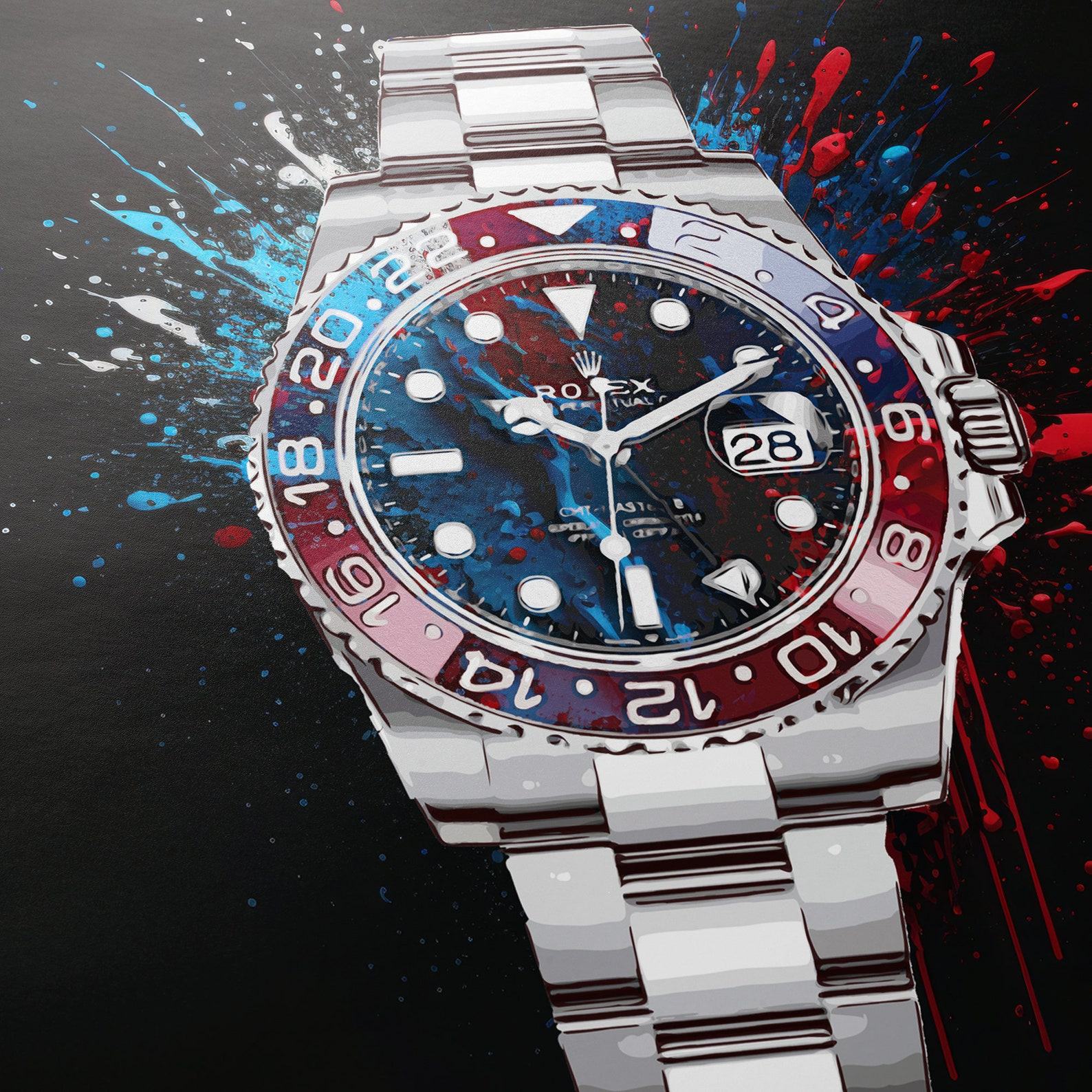 Limited Edition “Rolex Submariner Pepsi” Canvas Print A Timeless Masterpiece for Watch Aficionados