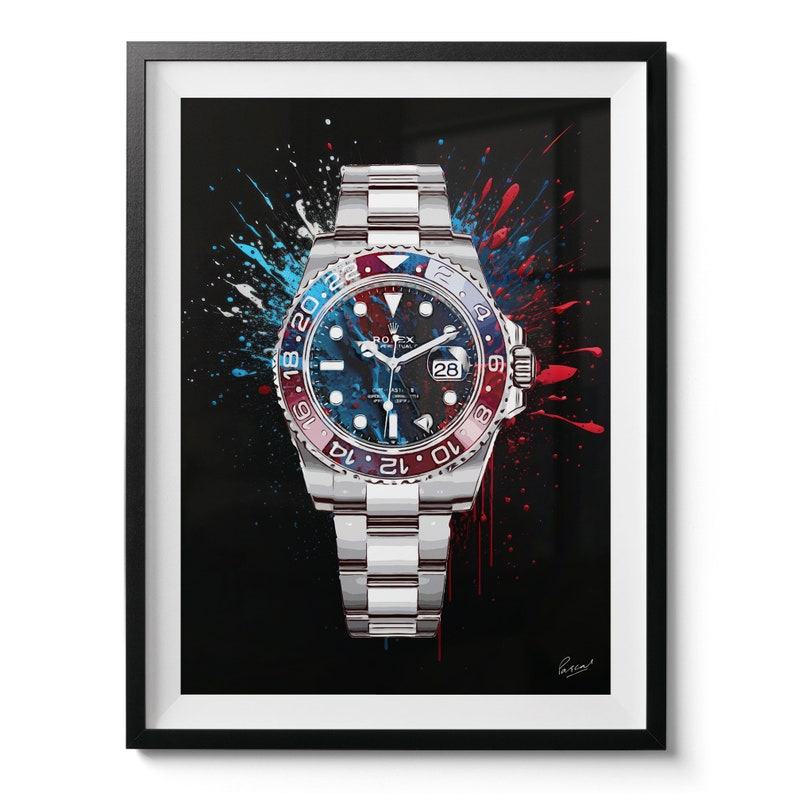 Limited Edition “Rolex Submariner Pepsi” Canvas Print A Timeless Masterpiece for Watch Aficionados