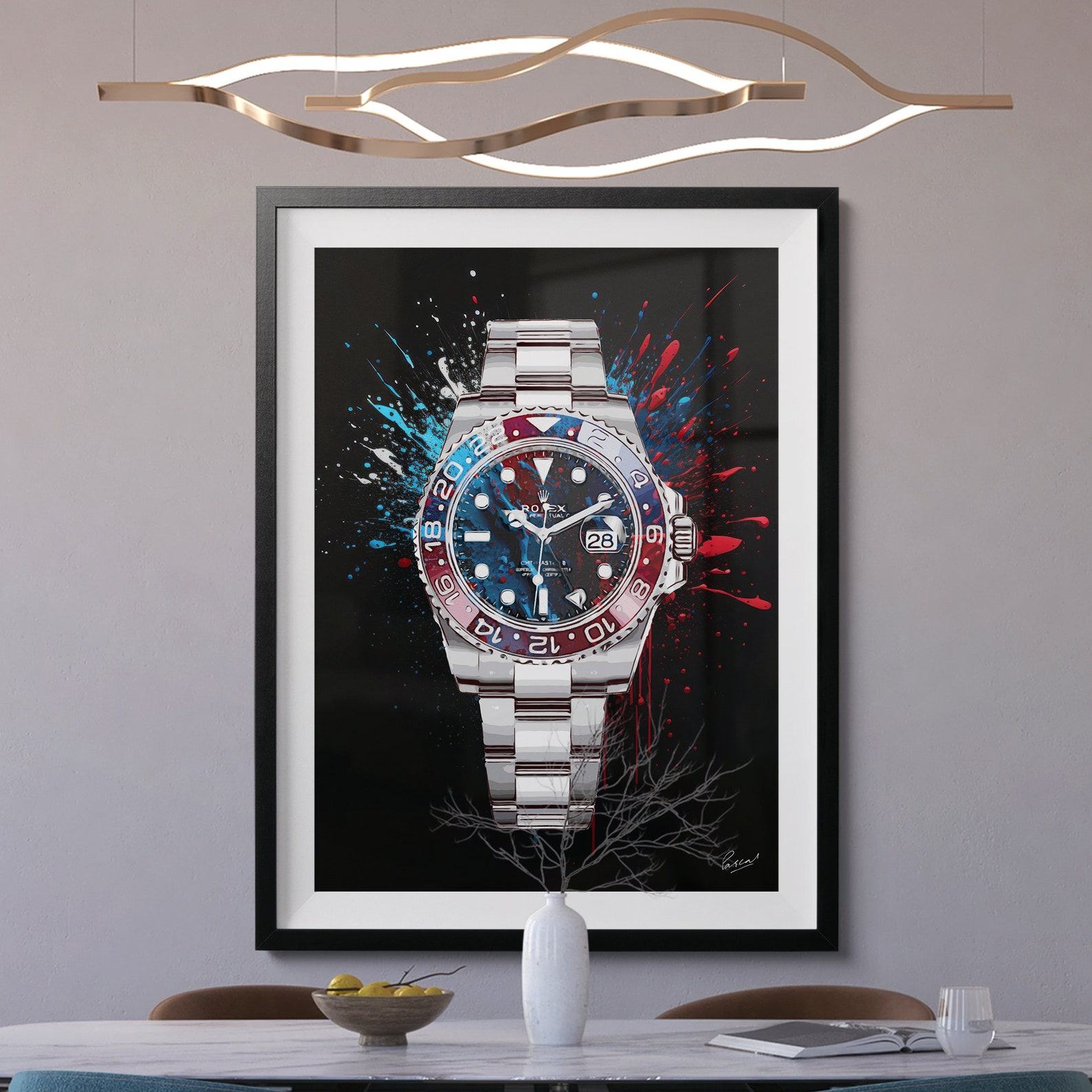 Limited Edition “Rolex Submariner Pepsi” Canvas Print A Timeless Masterpiece for Watch Aficionados