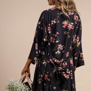 Limited-Edition Floral Kimono Coco Cherry Blossom Robe for Tranquil Moments