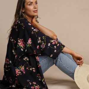 Limited-Edition Floral Kimono Coco Cherry Blossom Robe for Tranquil Moments