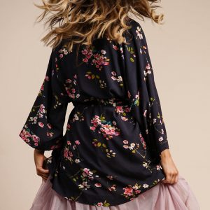 Limited-Edition Floral Kimono Coco Cherry Blossom Robe for Tranquil Moments
