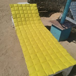 Linen Bliss Your Ultimate Outdoor Comfort Companion – Portable Beach Mat, Chaise Lounge Cushion, Sunbed Mat, Patio Cushion, Camping Cushion