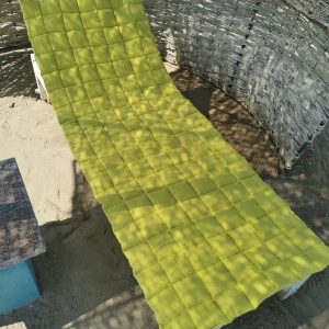 Linen Bliss Your Ultimate Outdoor Comfort Companion – Portable Beach Mat, Chaise Lounge Cushion, Sunbed Mat, Patio Cushion, Camping Cushion