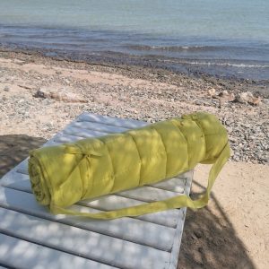 Linen Bliss Your Ultimate Outdoor Comfort Companion – Portable Beach Mat, Chaise Lounge Cushion, Sunbed Mat, Patio Cushion, Camping Cushion