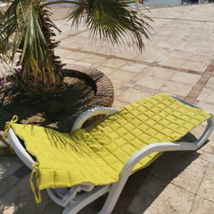 Linen Bliss Your Ultimate Outdoor Comfort Companion – Portable Beach Mat, Chaise Lounge Cushion, Sunbed Mat, Patio Cushion, Camping Cushion