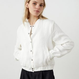 Linen Bomber Jacket Elevate Your Style with Comfort and Versatility