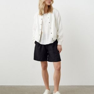 Linen Bomber Jacket Elevate Your Style with Comfort and Versatility