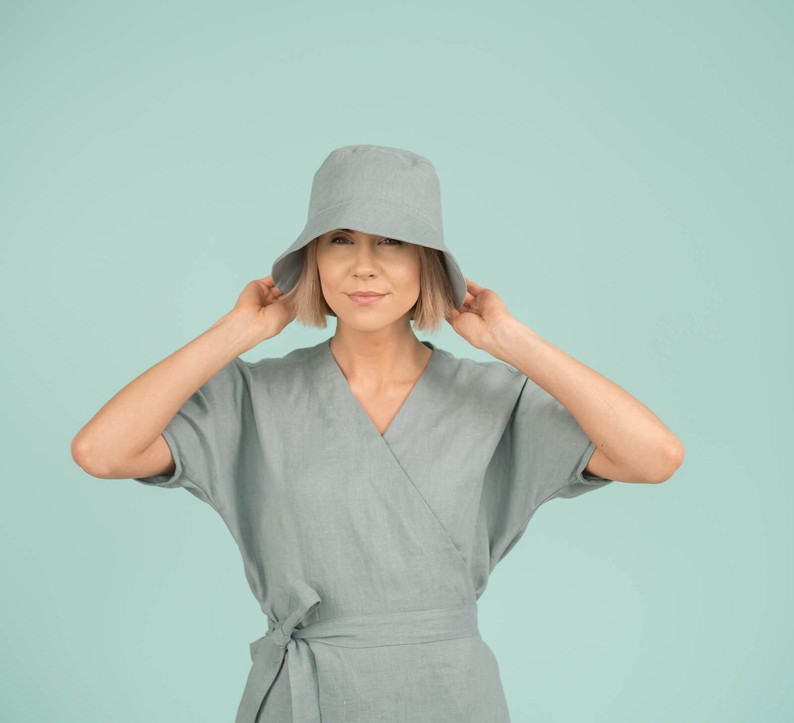 Linen Bucket Hat Your Summer Essential in 25 Vibrant Hues - Image 2