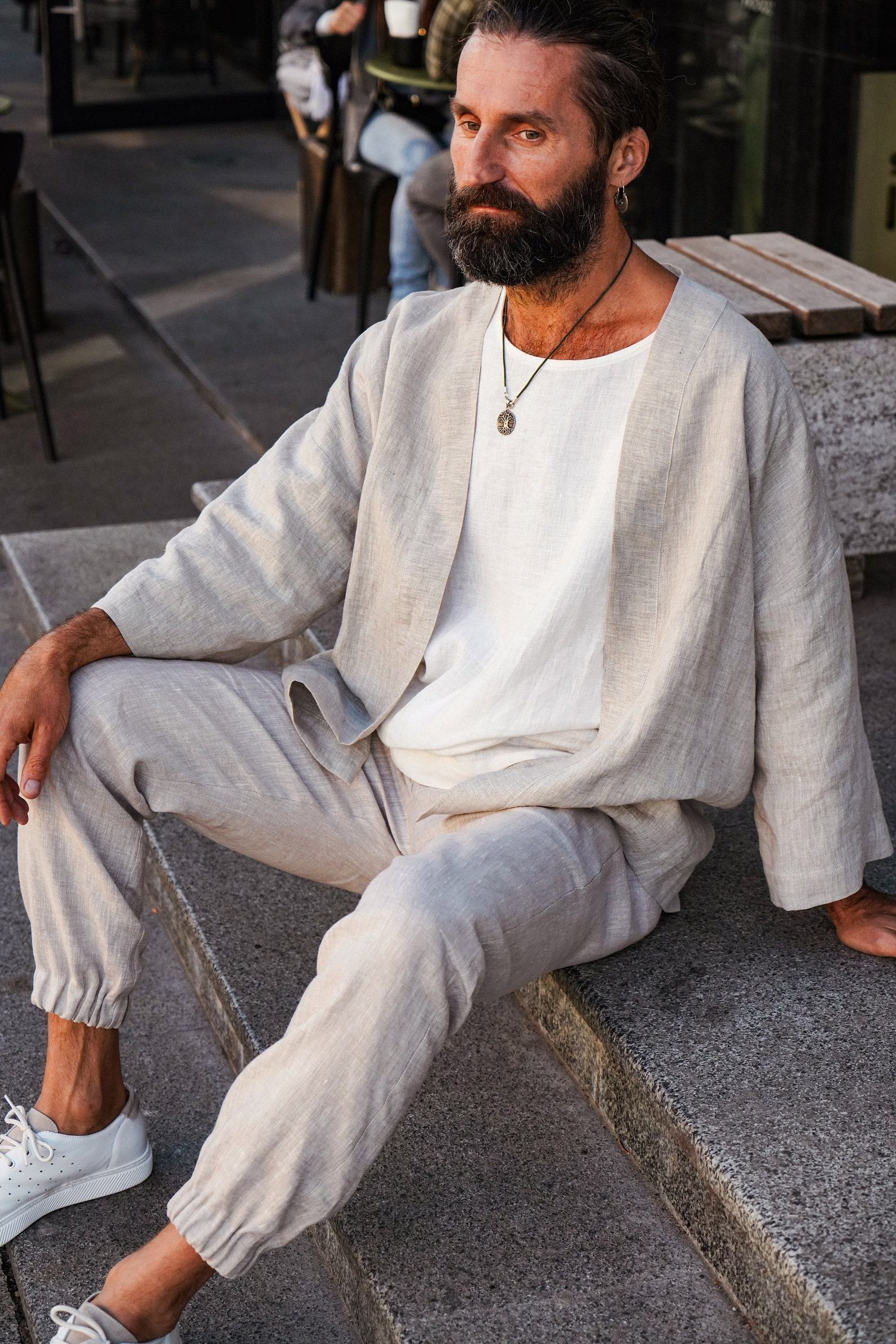 Linen Kimono Jacket for Men The Interesting Item for Comfort and Style - Image 5