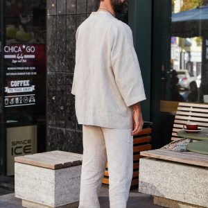 Linen Kimono Jacket for Men The Interesting  Item for Comfort and Style