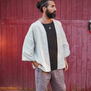 Linen Kimono Jacket for Men The Interesting  Item for Comfort and Style