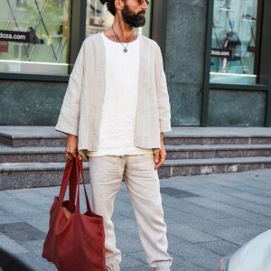 Linen Kimono Jacket for Men The Interesting  Item for Comfort and Style