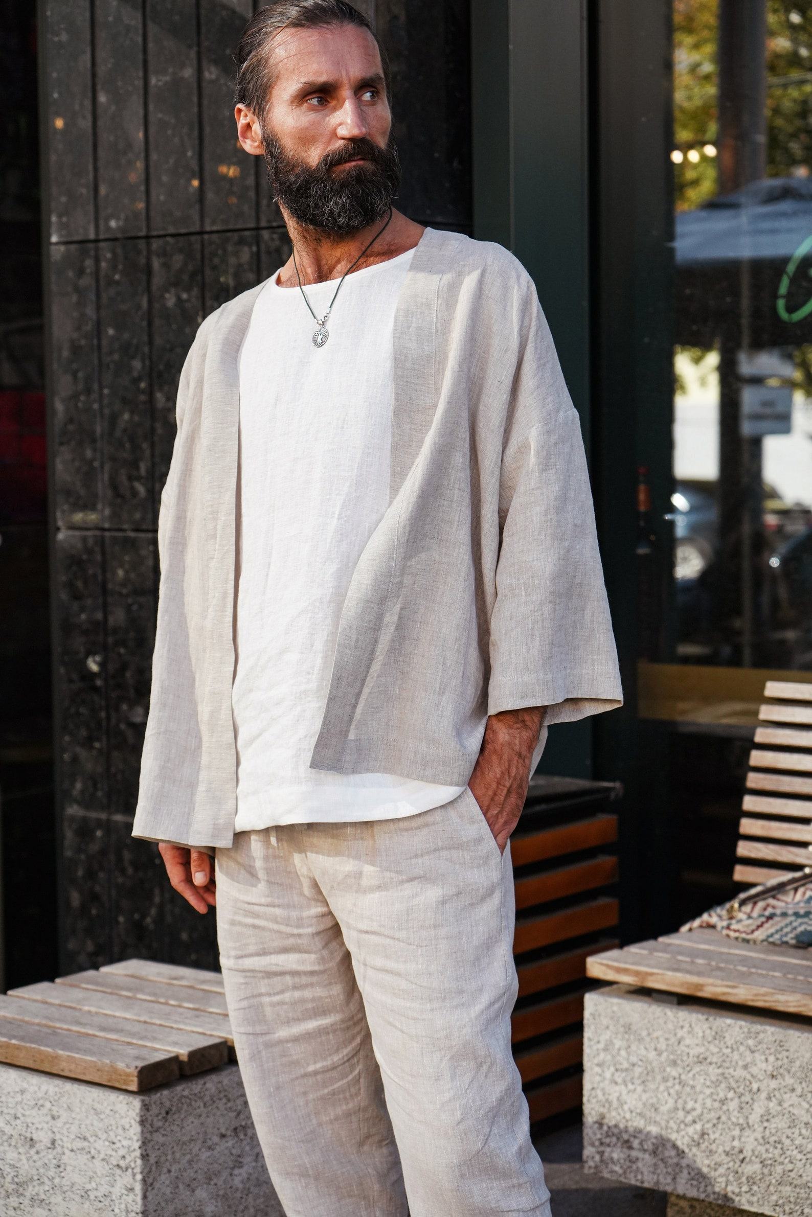 Linen Kimono Jacket for Men The Interesting Item for Comfort and Style - Image 4