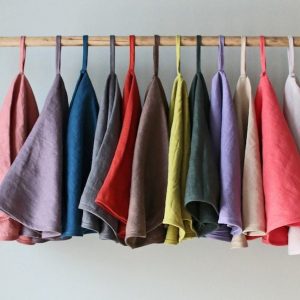 Linen Round Tea Towel Natural, Soft, and Eco-Friendly Kitchen Essential