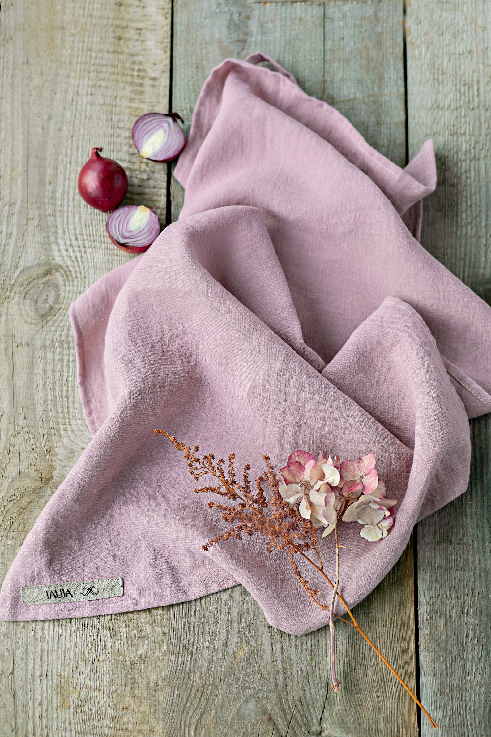 Linen Tea Towels Soft, Stonewashed Kitchen Towels in Vibrant Hues - Image 6
