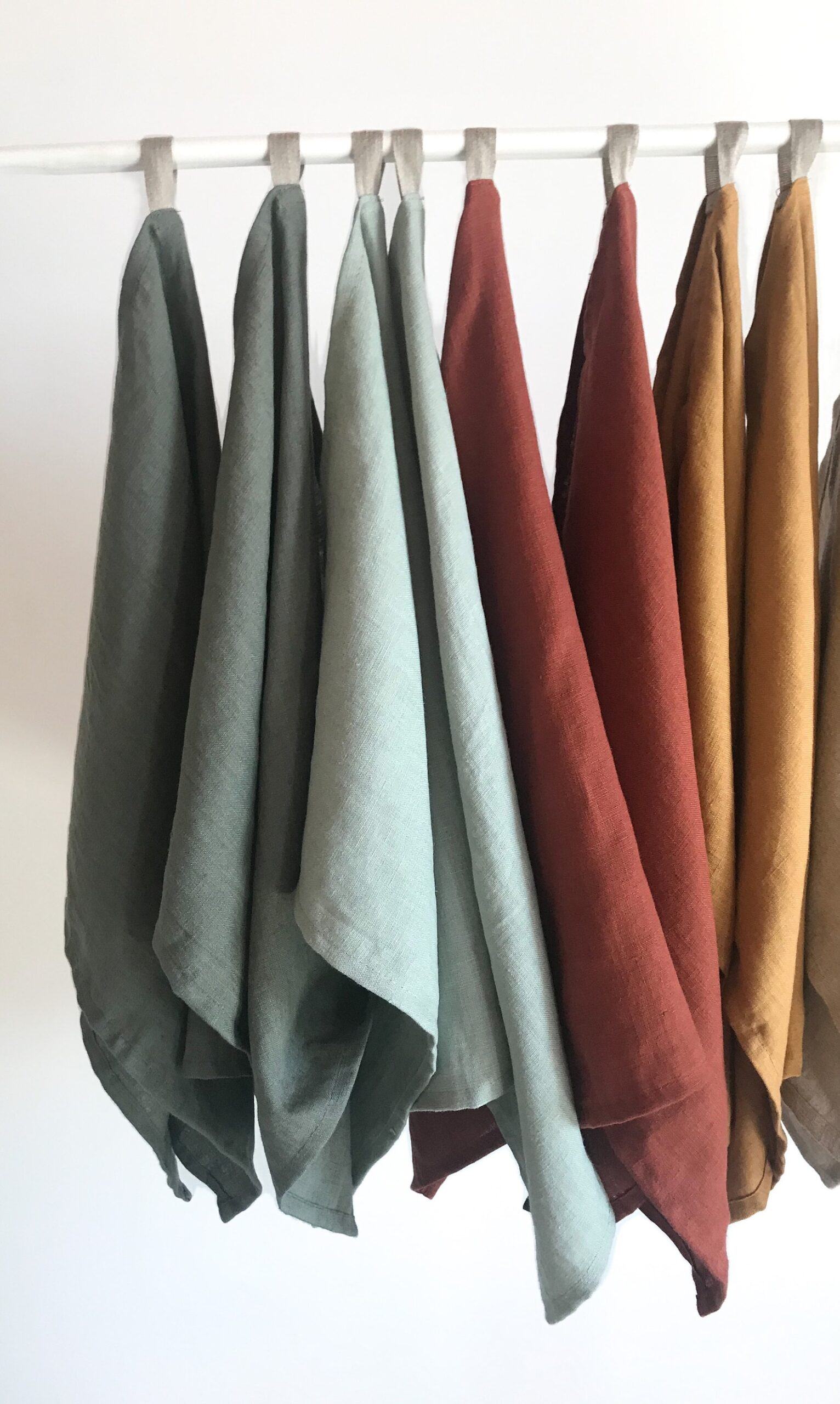 Linen Tea Towels Soft, Stonewashed Kitchen Towels in Vibrant Hues - Image 2