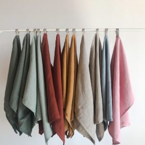 Linen Tea Towels Soft, Stonewashed Kitchen Towels in Vibrant Hues