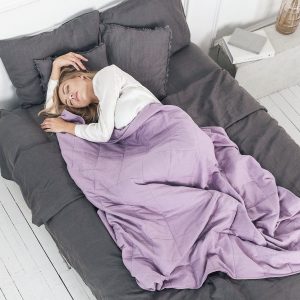 Linen Weighted Blanket Embrace Tranquility, Enhance Sleep, and Soothe Anxiety