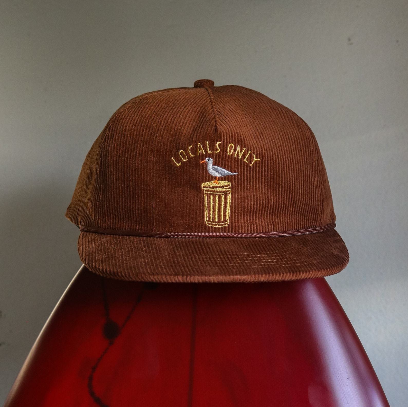 Locals Only Premium 5-Panel Brown Corduroy Hat for the True City Dwellers