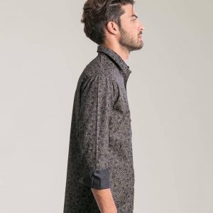 LSD Molecule Psychedelic Elegance in a Button-Down Shirt