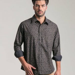 LSD Molecule Psychedelic Elegance in a Button-Down Shirt
