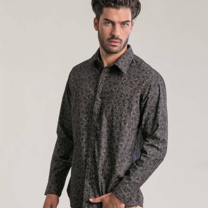 LSD Molecule Psychedelic Elegance in a Button-Down Shirt