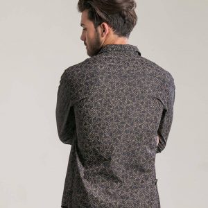 LSD Molecule Psychedelic Elegance in a Button-Down Shirt