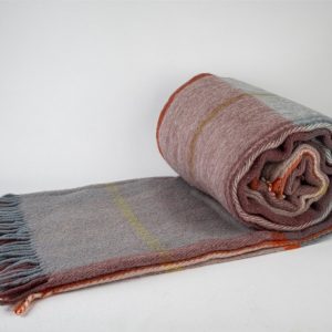 Luxurious 78.5″x86.5″ Green/Purple Tartan Plaid Wool Blanket Ultimate Warmth and Style