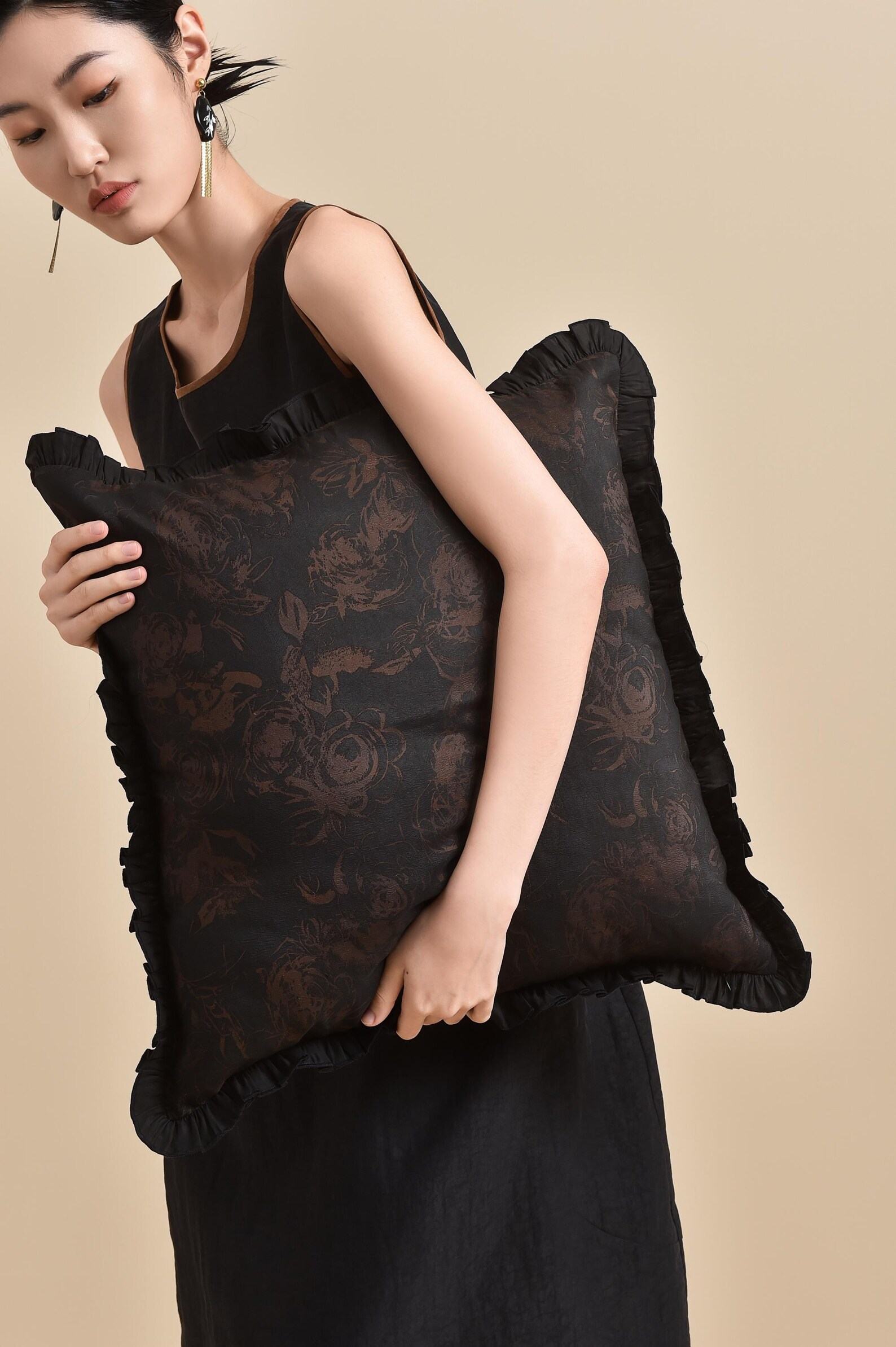 Luxurious Customizable 95% Mulberry Silk Pillow Covers Naturally Dyed, Made to Order - Image 2