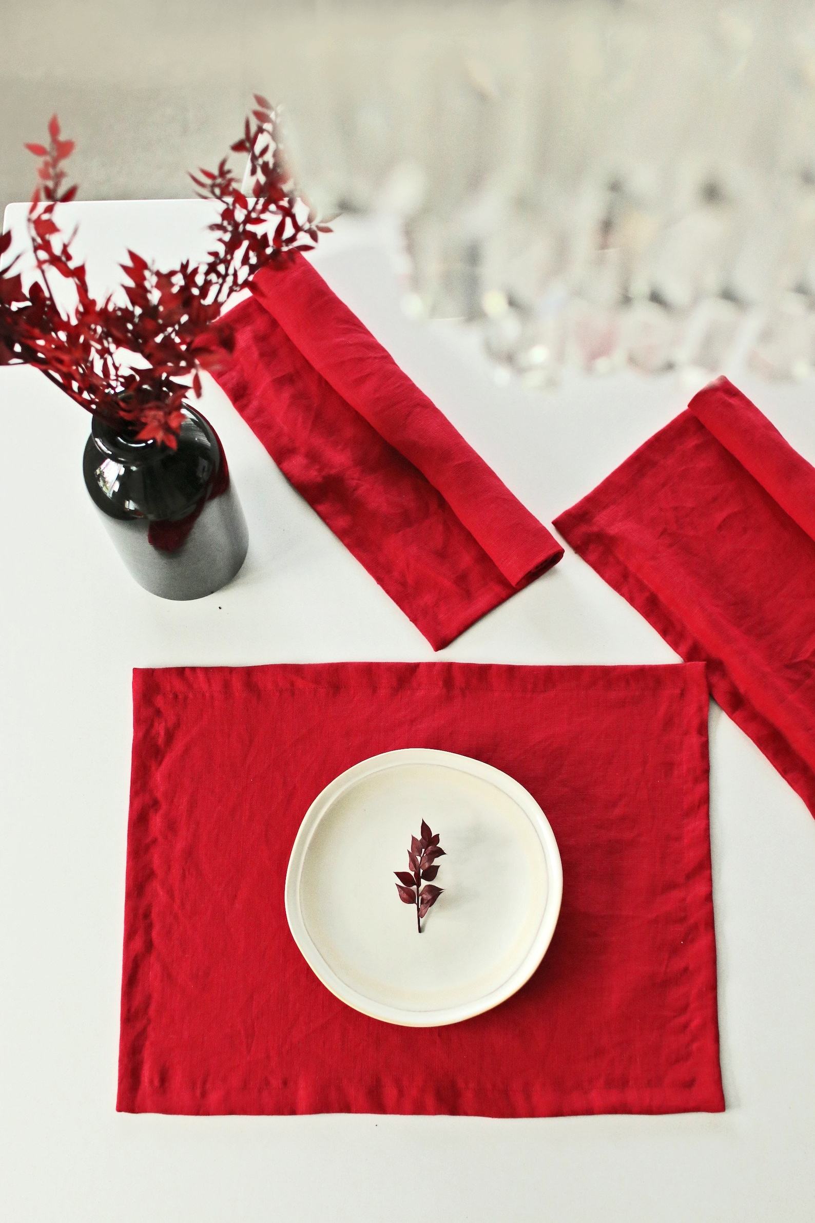 Luxurious Double-Layer Linen Placemats Elevate Your Dining Experience - Image 6