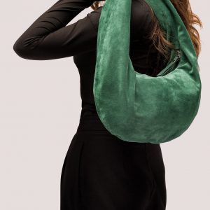 Luxurious Green Suede Hobo Bag A Timeless Accessory for the Modern Woman