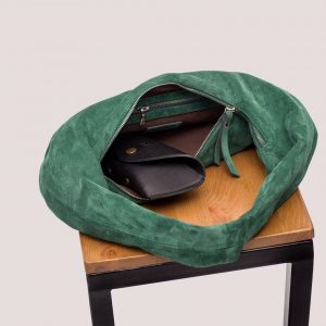 Luxurious Green Suede Hobo Bag A Timeless Accessory for the Modern Woman