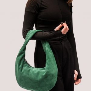 Luxurious Green Suede Hobo Bag A Timeless Accessory for the Modern Woman