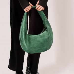 Luxurious Green Suede Hobo Bag A Timeless Accessory for the Modern Woman